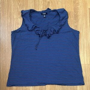 Chaps Navy and blue Striped Tank Top like new. Size 2XL